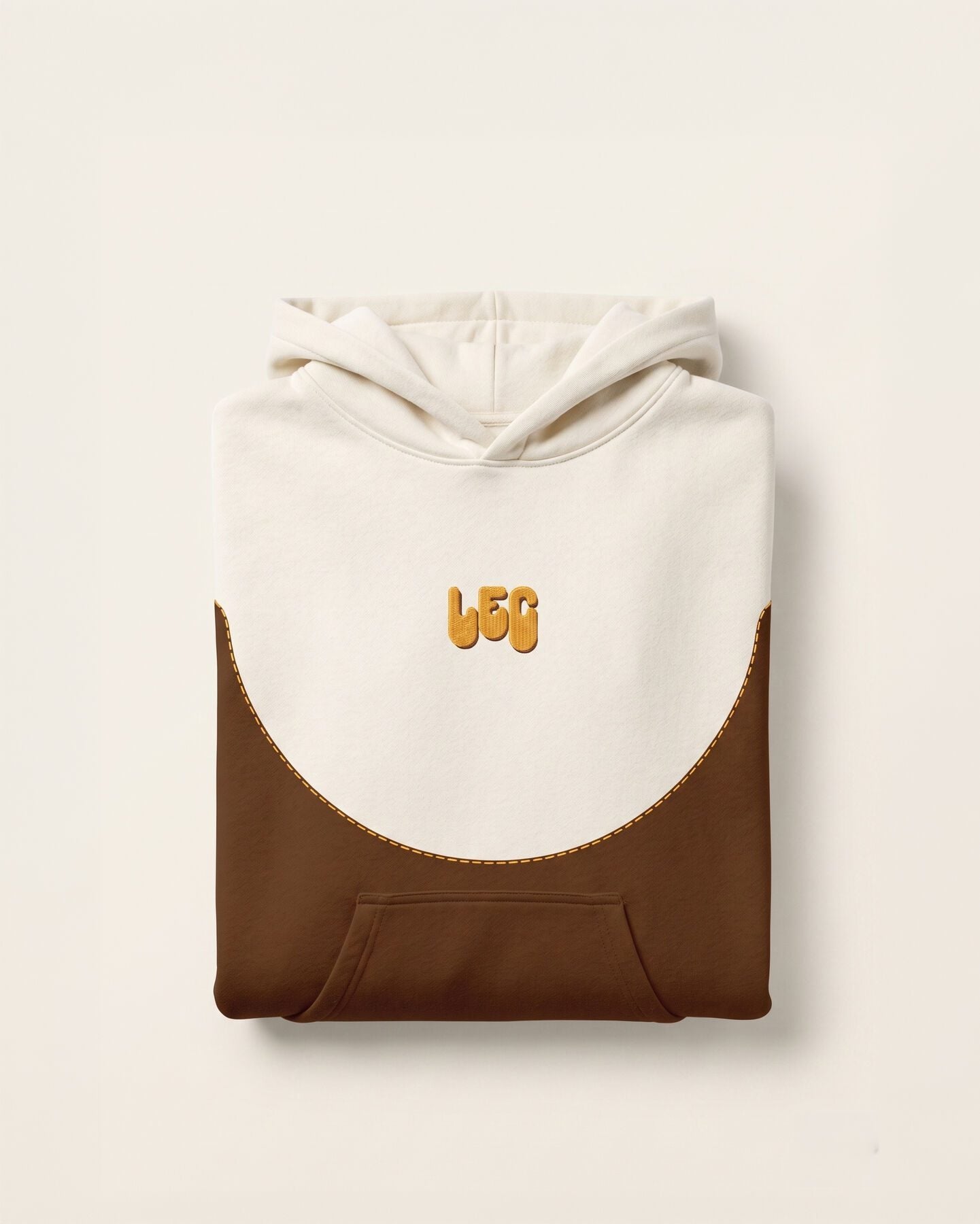 FOLDED · CREAM / BROWN · STITCH